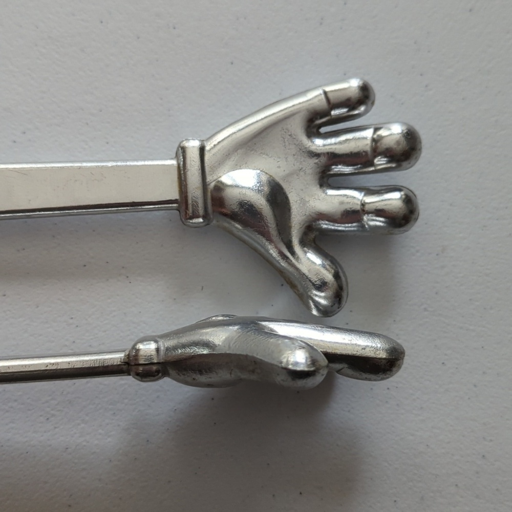 Disney Silver Hand-Shaped Stir/Salad Sticks Or Tongs ?? MICKEY!!!! - Picture 6 of 12